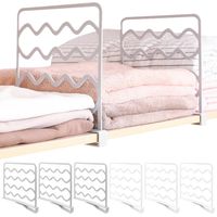 GABRIELLE Regalteiler 6 Stück, Kunststoff-Kleiderschrank-Aufbewahrungsregale, Kleiderschrank-Kleideraufbewahrungsteile für Schlafzimmer, Küche, Büro