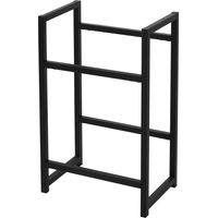 ML-Design Étagère pour Caisses de Boissons 2 Caisses, 47x31x75,5 cm, Acier, Indépendante, Étagère sur Pieds pour Caisses de Boissons, Support Rangement de Bouteilles, Ideal pour Garage/Cave/Magasin