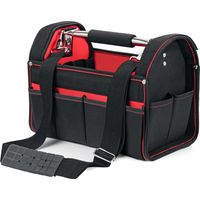 Xpotool – Sac à outils XL 44 x 22 x 25 cm en polyester – Bandoulière réglable – Fond renforcé – Poches intérieures et extérieures – Pour professionnels