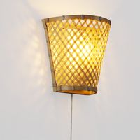 Barcelona Led – Applique murale LED en osier – Compatible ampoule E27 jusqu'à 40W – Dimensions 200x130x200mm – Câble de 1260mm pour installation facile
