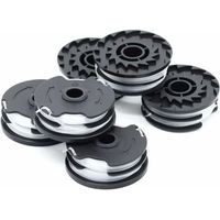 BUNTHAUS PA Juego de 6 bobinas de hilo de repuesto para desbrozadora inalámbrica LIDL Parkside PRTA 20-Li A1, B2, C3, PRT 550 A1, A3, PRT 300 A1-2 x 4m 1,6 mm