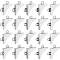 20 Schutzecken für Bilderrahmen, silberne Metalleckwinkel, 30,3 x 5,5 mm.