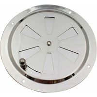 Rundes Lüftungsgitter (125 mm) – Edelstahl 316 – Verstellbare Lüftungsöffnung – Kompatibel mit Heizungs- und Lüftungsanlagen