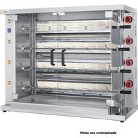 Rôtissoire gaz infrarouge 36 poulets - 6 broches - INDES 6 - FECA