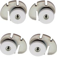 SPARES2GO Rotella inferiore sinistra/destra per lavastoviglie Rex (confezione da 4)