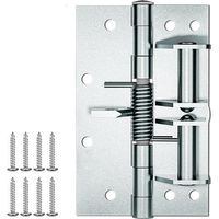 Spring-Loaded Hold-Open Hinge Closer, Heavy-Duty Spring Door Hinge, Automatic Self-Closing Door Hinge, 90-Degree Hold-Open Door Stop