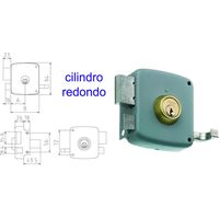 Vorstehendes Schloss MCM 2525PR-80 Rechts lackierter runder Zylinder