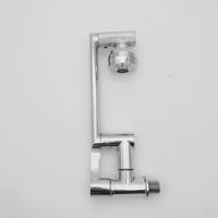 Robinet mural universel à un seul robinet d'eau froide, plaqué argent, style horizontal