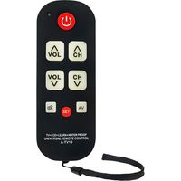 Télécommande A-TV10 pour seniors, universelle, simple et étanche, avec voyant LED.