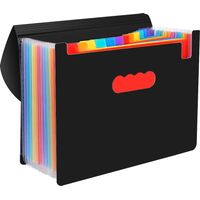 Chemises de classement colorées, chemise extensible à 13 compartiments avec étiquettes et fermeture, idéales pour la classe, la maison, le bureau et les voyages, formats A4 et Lettre.