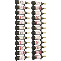 vidaXL Wall Mounted Wine Racks for 12 Bottles 2 pcs Black Iron