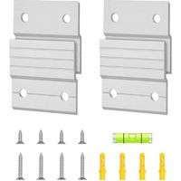 2 Paires Supports à Fixation Murale, Crochet Cadre Lourd Support en Z Aluminium de 5 cm, pour Miroir, Tableau Blanc, Étagère, Œuvre d'Art, Armoire, Cadres - 4pcs-5cm