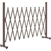 Valla de Jardín Exterior de Aleación de Aluminio Puerta de Jardín Exterior Extensible 250x31x103,5 cm Café Oscuro