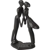 Vintage Metal Couple Figurine, Romantic Embrace Sculpture, Love Statue for Her, Gift for Wife, Girlfriend, Passionate Kiss Decor