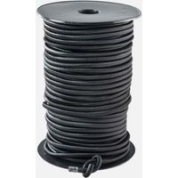 Werka Pro – Tendeur élastique noir 4mm x 50m – Caoutchouc et polypropylène – Résistant aux UV – Pour bâches et housses