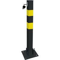 Poteau anti-stationnement - Carré - Jaune / noir
