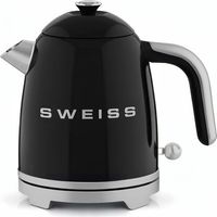 Bollitore vintage - SWEISS - KTS9 - 1000 W - 1 L - Base 360° - Nero