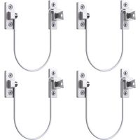 YMYNY 4pcs Window Opener Door Window Door Restrictor Lock UPVC Window Restrictor Lock Security Latch Cable Restrictor Lock with Key and Screws
