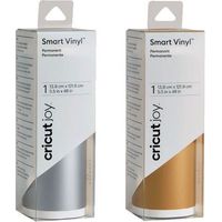 2 rouleaux de vinyle 122 x 14 cm - argent et or