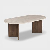Mesa de centro moderna en melamina 60x40 color arena