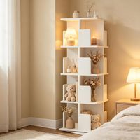Étagère rotative compacte, étagère à livres, étagère de rangement pour salle de bain, étagère de rangement pour bureau, étagère pour plantes