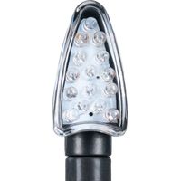 Clignotants LED Oxford Arrow CE avec résistances, noirs, pour moto