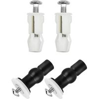 Aougo – Kit de 4 fixations pour abattant WC – Acier inoxydable 304 et nylon – Résistant à la rouille – Compatible avec sièges standard