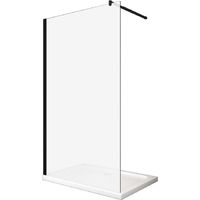Glaswerk Westfalen - LiLy 100x200 cm Walk in Duschwand Satiniert Schwarz