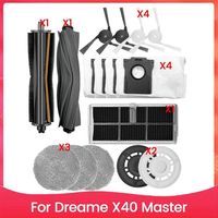 Kit de 16 pièces comprenant une brosse, un filtre, un sac à poussière et un support pour la serpillière Dreame X40 Master Vacuum Cleaner
