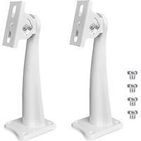 CSPARKV 18.5x7cm 2 pièces Support de montage mural pour camera réglable Montage Mural caméra Durable étanche à 360 degrés Rotation opération Facile Surveillance pour CCTV CCD Système de Surveillance à