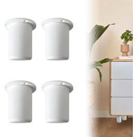 Pieds Réglables SANDY pour Meubles et Canapés – 65-100 mm, Blanc, Lot de 4 – Cuisine, Salon, Salle de Bain