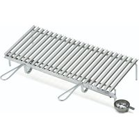 Grillrost 75x35 cm aus rostfreiem Stahl mit Fettauffangsystem
