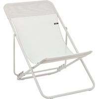 Transat Jardin Pliable - Chilienne Multi-positions : Largeur 58 Cm - Maxi Transat - Batyline® Iso - Beige Seigle - Lafuma Mobilier
