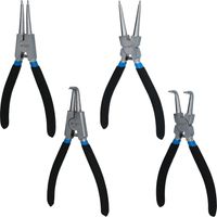 BRILLIANT TOOLS Alicates para anillos de retención, juego de 4 piezas, 175 mm - BT067000