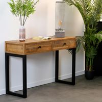 Console bois recyclé 2 tiroirs BRISBANE