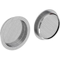Slid'Up By Mantion – Lot de 2 poignées à encastrer rondes Ø 57 mm – Acier finition satiné – Encastrement Ø 48 mm pour portes coulissantes 25 mm min