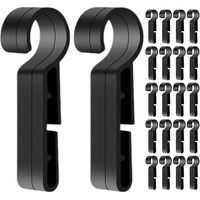 50 crochets pour lampe frontale, clips pour casque, clips de sécurité pour phares de protection, clips pour casque de chantier pour les travailleurs-4.60X1.50X1.00CM-Black