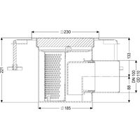 KESSEL 55155 corps d'évacuation monobloc Ferrofix
