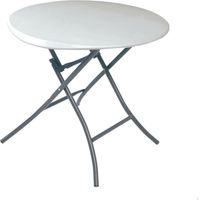 Lifetime 80423 0,8 m (0,83 m) – Tavolo rotondo pieghevole, colore: bianco