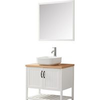 Ensemble de salle de bain blanc 80 cm