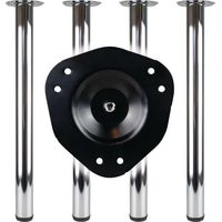 Tischbein-Set weiß 60 mm Höhe 710 mm Platten-Befestigung
