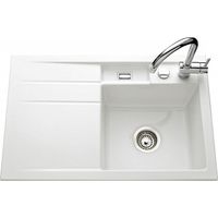 Évier de cuisine blanc BELA - égouttoir à gauche - L 780 x l 510 x P 200 mm - sous-meuble 45 cm - Aquatop