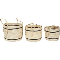 Ensemble de 3 paniers ronds en fibre de maïs