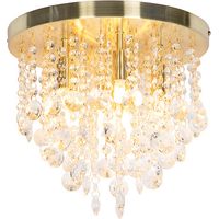 Classic Ceiling Light Gold with Glass - Medusa
