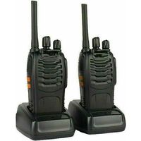Talkie walkie Longue portée 88E【Version Mise à Niveau du 888S】 Walkie Talkies Vox Rechargeable Pmr 446 MHz 1500 mAh 16 Canaux, avec des écouteurs Originaux Construit en Torche LED (2 pcs)