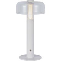 V-TAC VT-1049 LED-Tischleuchte, 1 W, Weiß und Transparentweiß, batteriebetrieben, Touch-dimmbar, 3000 K – 7941