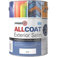 Zinsser AllCoat (Water Based) Exterior Satin - 1 Litre - Black