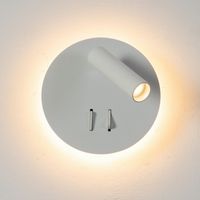 Kosilum – Applique murale LED blanche 15 cm – Liseuse orientable 360° – 2 interrupteurs indépendants – Éclairage moderne et fonctionnel