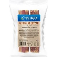 Friandise délicate à mâcher naturelle pour chiens, pénis de bœuf Petmex 12 cm, 2 pièces.