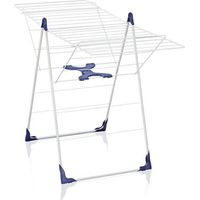 Leifheit – Séchoir sur pied étendoir 20m – Barres plastifiées résistantes intempéries – Réglable en hauteur pour vêtements longs